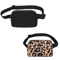 VOROLO Fanny Pack Women And Men Black+Leopard Yellow - color: Black+Leopard Yellow