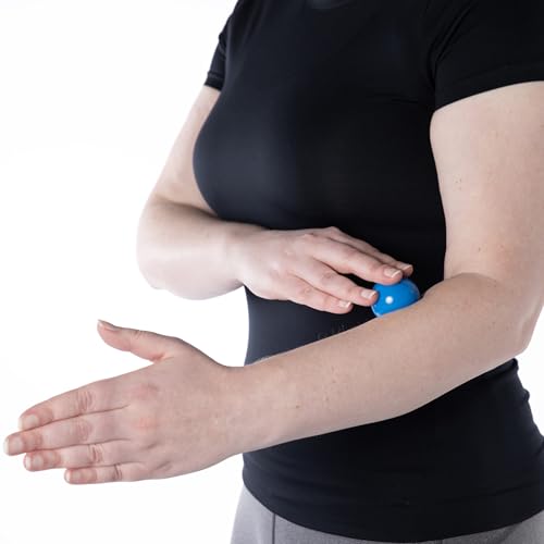 OPTP Mini Balls – Vinyl Air-Filled Self-Massage Ball Set of 2, Blue, 1.5"