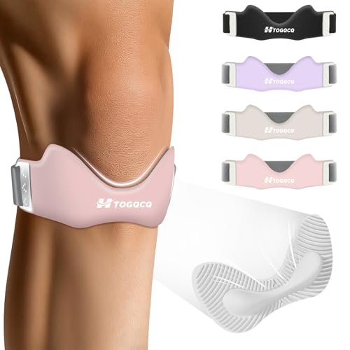 Patellar Tendon Support Strap, Knee Brace for Women & Men, Patella Band for Running Hiking Basketball Gym Fitness Tennis Badminton Cycling, Offers Relief from Meniscus Tear and Knee Pain - color: Pink
