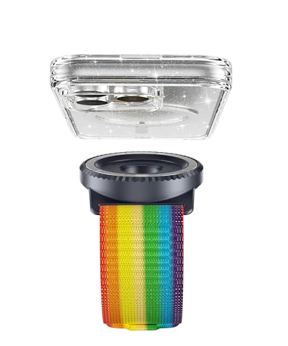 BAISRKE Magnetic Running Phone Holder Wrist Armband for Magsafe Case iPhone & Android - 360° Rotatable Phone Grip (Rainbow & Gunmetal, Regular (fits Wrist/Armband up to 9") - color: Rainbow & Gunmetal, size: Regular (fits Wrist/Armband up to 9")