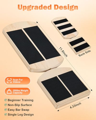 Ankle Foot Strengthener & Single Leg Balance Board for Rehab