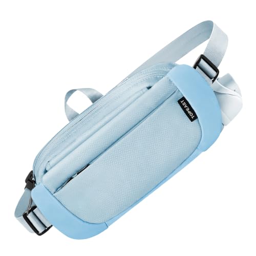 TOPEAST Waist Pack Large Capacity Fanny Pack with Water Bottle Pocket - color: Sky Blue