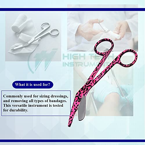 Set of 6 Bandage Scissors 5.5" Long, Nurse Vet Tech Gift - Made of Stainless Steel with Colorful Patterns, First Aid, Used For Cutting Gauze, Tape, Clothing Bandages, Vet Wrap Adhesive Removal - style: Set 6