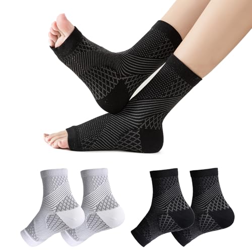 Neuropathy Compression Socks for Women and Men - Upgraded Soothe Pain Relief Ankle Sleeves - size: X-Large