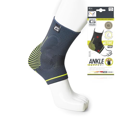 Neo-G Title Active Plus Ankle Brace with Silicone – Black & Green – MEDIUM - size: Medium