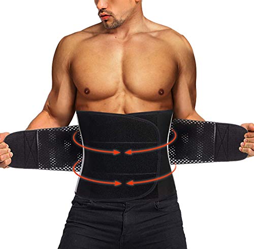 TAILONG Neoprene Waist Trimmer Ab Belt for Men Waist Trainer for Women Corset Slimming Body Shaper Workout Sauna Sweat Band - size: XX-Large