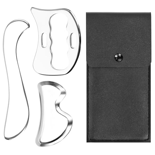 Medical Stainless Steel Gua Sha Muscle Scraper Tool-3 in 1 - style: 3‑PIECE SET