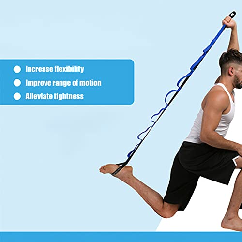 Stretch Strap Yoga Stretching Band MultiLoop Fitness Equipment for Yoga Pilates Muscle Stretching Physical Workouts Durable Tight Weaving Technology Unbreakable Design for Men