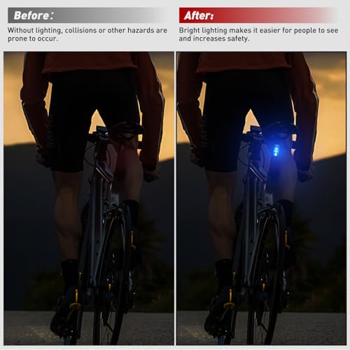 Nilight LED Safety Light 4PCS Blue Marine Navigation Bike Tail Lights - color: 3LED Safety Light-Blue