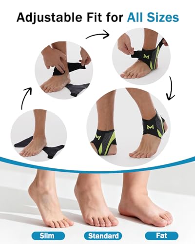 2-Pack Ankle Brace for Men & Women,Adjustable Lace up Ankles Sock,Basketball Ankle Stabilizer with Straps,Orthopedic Compression Sleeve for Plantar Fasciitis Relief,Tendonitis,Sprained(Gray) - color: Gray