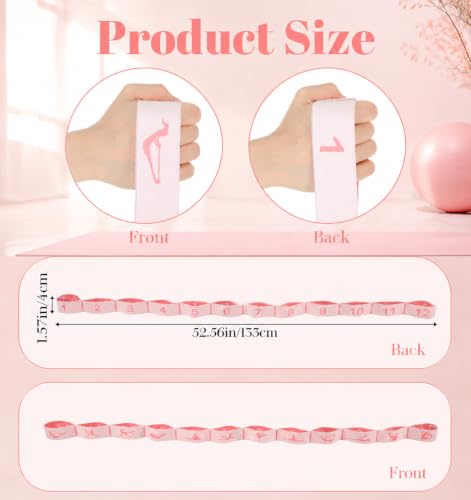 12 Multi Loop Stretch Band, Resistance Bands for Kids – Yoga, Pilates, Ballet, and Physical Therapy Stretch Strap for Flexibility and Exercise – Stretching Equipment for Dance and Fitness