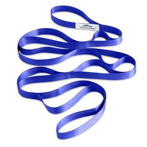 Trideer Stretching Strap with Loops, Yoga Strap, Stretch Bands for Exercise - color: Royal Blue/75"x1"