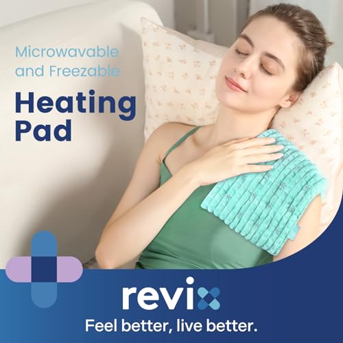 REVIX Microwavable Heating Pad, 8 x 14 Moist Heat Pad, Warm Compress - size: 8 x 14", style: Green