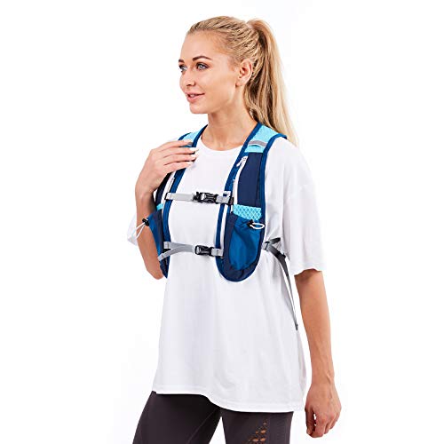 UTOBEST Running Vest Lightweight Hydration Vest Pack 5L UTR104 - color: Blue Vest 5L with 2 x Soft Flask
