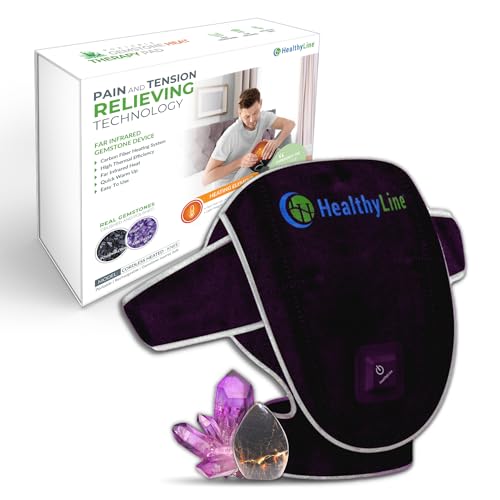 HealthyLine Portable Shoulder Heating Pad, Amethyst & Tourmaline