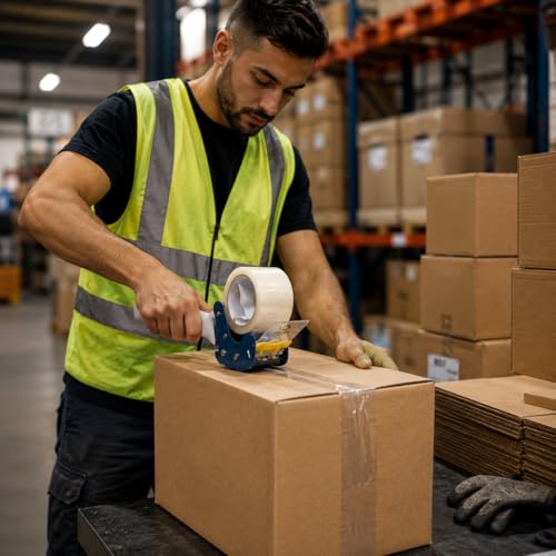 WOD SNC-389 3" Mousetrap Low Noise Carton Sealing Packaging Tape Silent Gun Dispenser with Safety Blade Cover - Ideal for Noise Sensitive Environments: Fits Up to 3 in. Wide (Holds 3 in. Core) - size: For 3 Inch Tape - 24 Pack