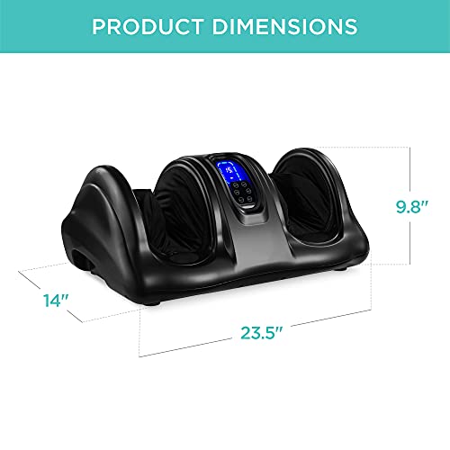 Best Choice Products Shiatsu Foot Massager for Pain Relief, Plantar Fasciitis, Neuropathy, Blood Circulation, Remote Control w/Compact Design - Black - color: Black
