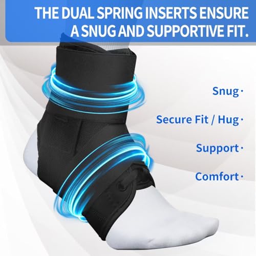 Ankle Guards，Ankle Brace for Sprained Ankle,Lace Up Adjustabe Ankle Brace with Side Stabilizers,Ankle Braces for Men & Women,Foot Ankle Support Splint,Left & Right,Sports Athletic Soccer Basketball Running - size: Medium