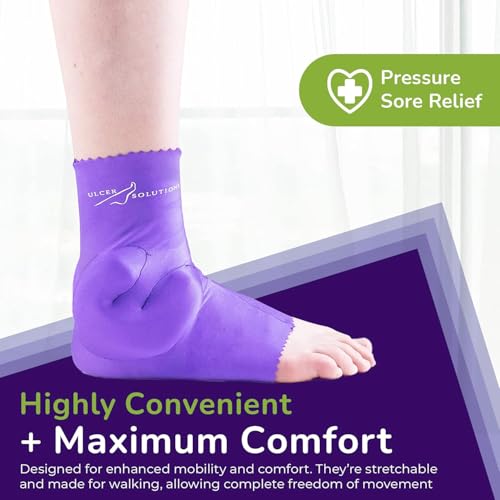 Ulcer Solutions Ankle Keeper, Ankle Protector for Pressure Sores, Lightweight, Stretchable Ankle Pillow, Enhanced Ankle Pads for Better Comfort and Mobility (XL: >10.5”+ (27cm+)) - size: XL: 10.5”+ (27cm+)