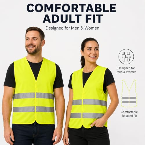 Safety Vests High Visibility Reflective Vest, Hi Vis Mesh Vest, Green/Orange Multi-Pack for Work, Traffic, Warehouse - color: Green