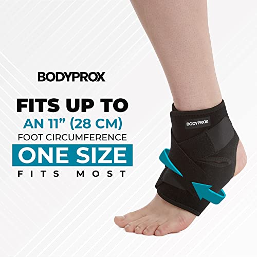 Bodyprox Ankle Support Brace, Breathable Adjustable Wrap, 1 Pack