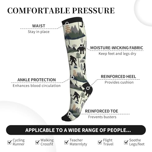 Compression Socks Circulation 15-20 Mmhg Knee High - color: Sasquatch