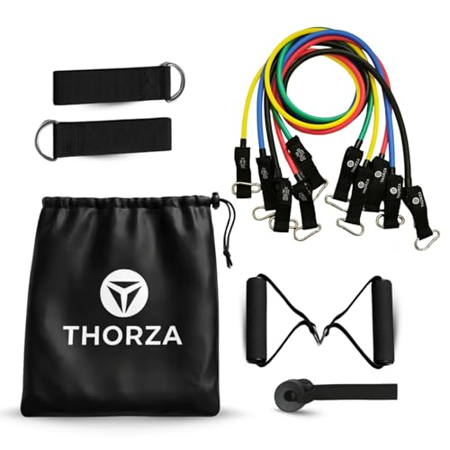 Thorza 11-Piece Tube Resistance Bands Set, Full Body Strength Training