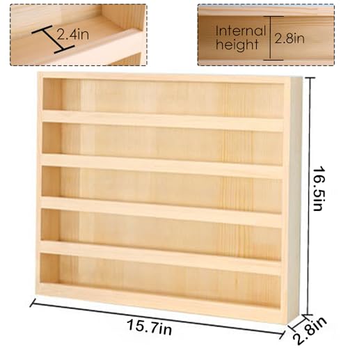 5-Layer Wood Washi Tape Box Organizer with Hanging Hook & Masking Tape Holder, DIY Storage & Closet Divider for Sewing, Thread - color: 5 Layers