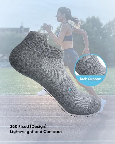 SIXDAYSOX Ankle Socks for Women Thin Breathable Cotton No Show Socks Womens - color: 5 Pairs-2 Black+2 White+1 Gray, size: 6-9