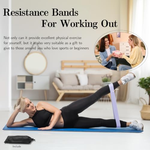Resistance Bands for Working Out, 5 Levels Elastic Exercise Bands - color: Purple