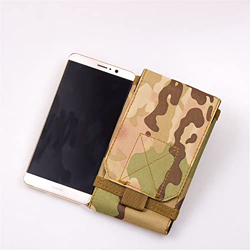 Universal Tactical MOLLE Holster Army Mobile Phone Belt Pouch EDC Security Pack Carry Accessory Kit Waist Bag Case Compatible iPhone 13 Pro X XS Max XR 7 8 6/6s Plus for Samsung Galaxy S10 S9 S8 Plus - color: #E (Big)