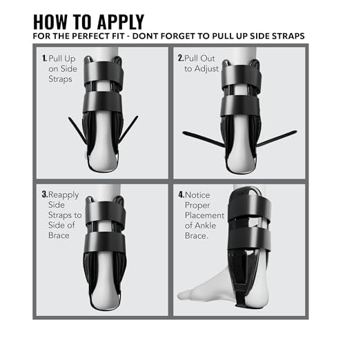 AnklePro Air Gel Ankle Brace, 3-Strap Stirrup, Reg - White - color: White, size: Regular