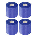 PATIKIL Foam Pre Wrap Athletic Tape 2.75 Inch x 30 Yards, 4 Rolls Non-Adhesive Prewrap Headbands for Hair Soccer Sport Wrists Elbows Knees Ankles, Dark Blue - color: Dark Blue