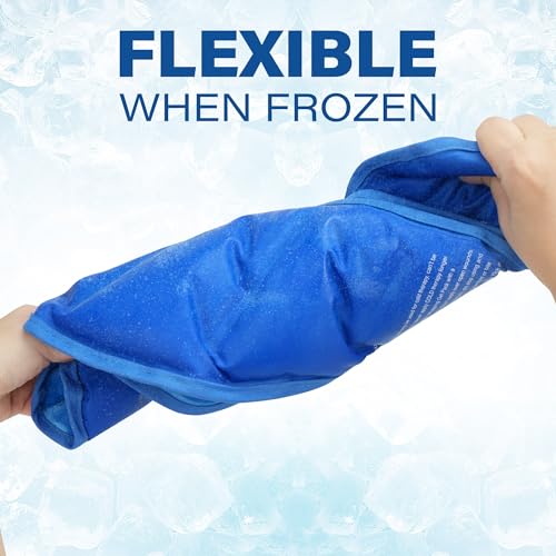 LotFancy Neck and Shoulder Ice Pack Wrap, Reusable Ice Pack for Injuries