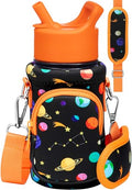 Miss Adola Kids Water Bottle Carrier, 10-18 Oz - color: Orange Planet