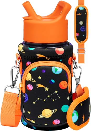 Miss Adola Kids Water Bottle Carrier, 10-18 Oz - color: Orange Planet