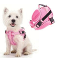 AIITLE No-Pull Dog Harness Reflective Mesh Vest Adjustable, Pink M - color: Pink, size: M