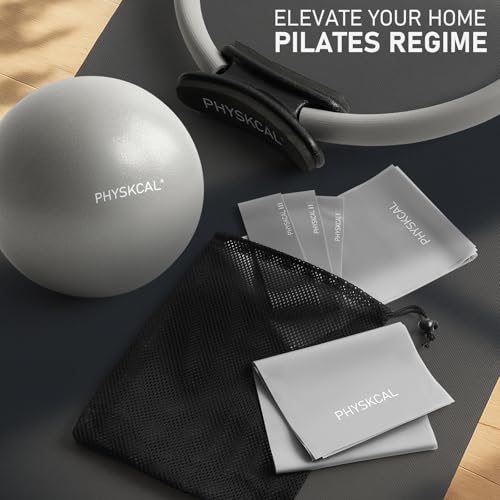 PhysKcal Pilates Kit, 15-Inch Pilates Ring with 1x Pilates Ball & 5X Bands - color: Mist
