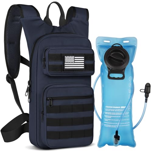 NOOLA Hydration Backpack with 3L Water Bladder, Tactical Pack for Hiking - color: Blue