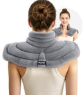 Magic Gel Neck Shoulder Heating Pad Microwavable for Pain Relief and Relaxation, Weighted Heated Neck Wrap Warmer with Moist Heat, Reusable Hot Compress, Soft Plush Microwave Heating Pad