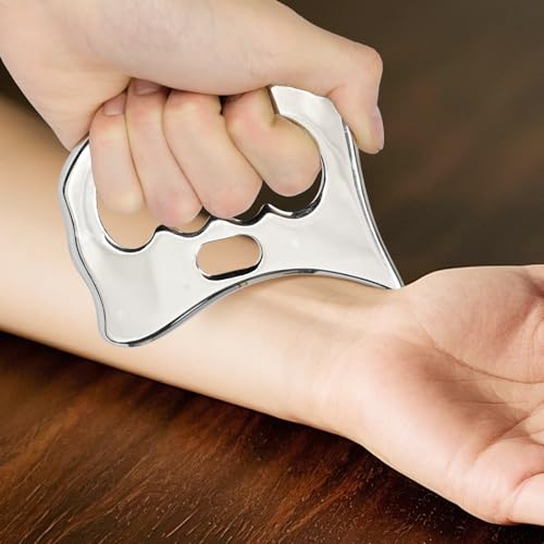 8 in 1 Stainless Steel Gua Sha Muscle Scraper Massage Tool Set IASTM Tools Portable Scraping Tool Physical Therapy Great Soft Tissue Mobilization with Carrying Case - size: 8 Piece Set