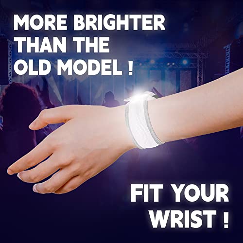 FANL 8/12/24 Pack LED Glow Bracelets, 8 Colors, Light Up Party Favors - color: 8 Pack – White