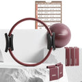 PhysKcal Pilates Kit, 15-Inch Pilates Ring with 1x Pilates Ball & 5X Bands - color: Plum