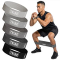 Fabric Resistance Bands for Working Out, 5-Band Set for Legs and Glutes - color: Grey