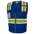 High Visibility Vest for Men Reflective Safety Vest, Blue M - color: Blue, size: Medium