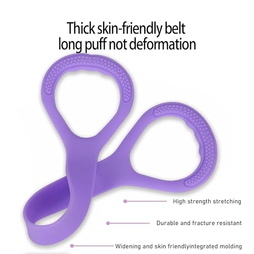 Figure 8 Fitness Resistance Bands with Handles for Working Out - color: Purple