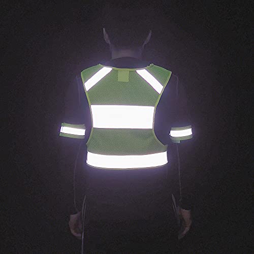 Reflective Vest Safety Running Gear - High Visibility Vest with Pocket for Running, Biking, Walking, Women & Men - color: Neon Yellow, size: X-Large