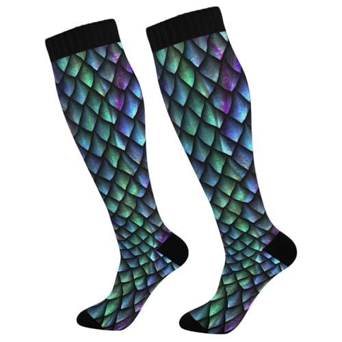 Compression Socks for Women & Men Knee High Socks - color: Dragon Scale
