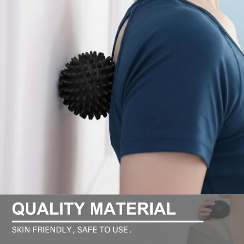 Spiky Massage Ball, Trigger Massage Point, Deep Release, 3.5 in（Black） - style: 02－3.5 in