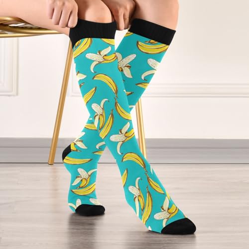 Compression Socks for Women & Men Knee High Socks - color: Banana